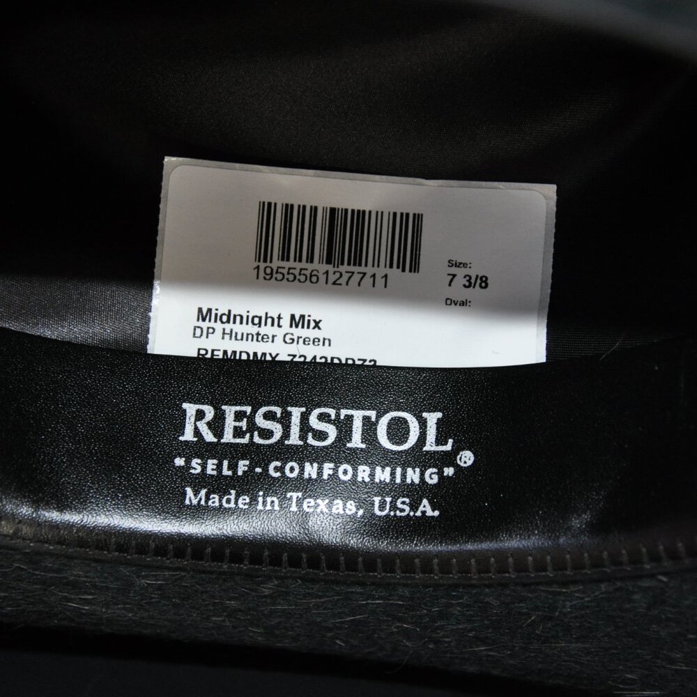 Resistol Midnight Mix in Hunter Green - Picture 5 of 6